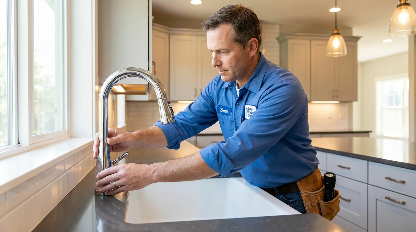 Kitchen faucet installation by Johns Plumbing LLC in Strum